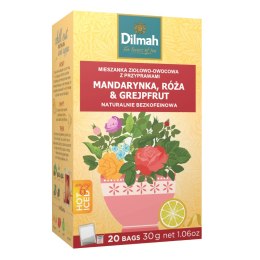 Herbata DILMAH mandarynka, róża i grejpfrut 20t ziołowo-owocowa