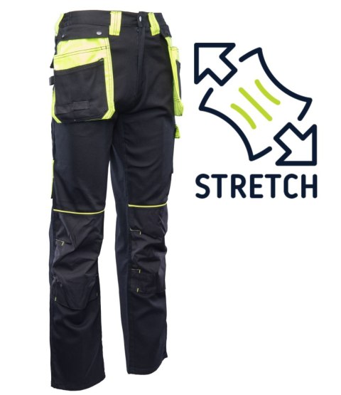 SPODNIE DO PASA SOLAR - Czarny-Żółty(cy) 60