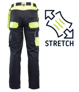 SPODNIE DO PASA SOLAR - Czarny-Żółty(cy) 62