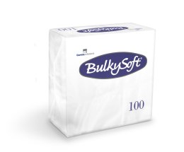 Serwetki papierowe BulkySoft dwuwarstwowe 40x40 składane 1/4 kolor biały (100) 32990