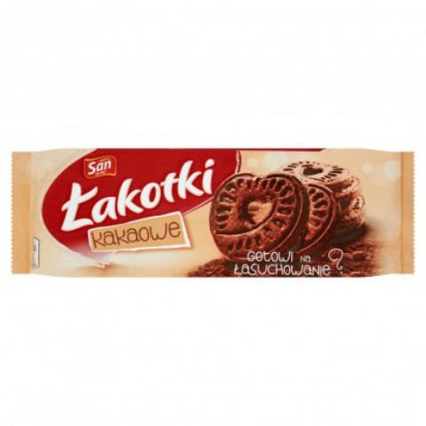 Ciastka SAN ŁAKOTKI KAKAO 168g Ciastka SAN ŁAKOTKI KAKAO 168g