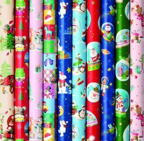 Papier ozdobny pakowy świąteczny PATTERN 200X70cm Papier ozdobny pakowy świąteczny PATTERN 200X70cm