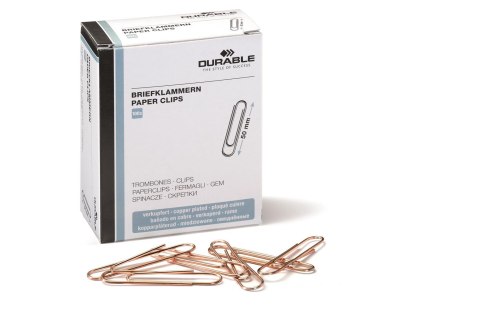 Spinacze 50 mm, miedziowane 122524 DURABLE Spinacze 50 mm, miedziowane 122524 DURABLE