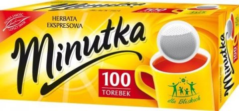 Herbata MINUTKA, ekspresowa, 100 torebek, czarna