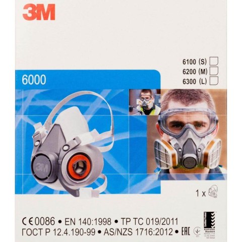 PÓŁMASKA TWARZOWA WIELOKROTNEGO UŻYTKU 3M ROZM. M (ŚREDNIA) - 6200