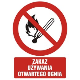ZNAK BHP - ZAKAZ UŻYWANIA OTWARTEGO OGNIA - GC054 DJ PN