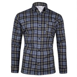 KOSZULA FLANELOWA KRATA SZARA ROZM. XL