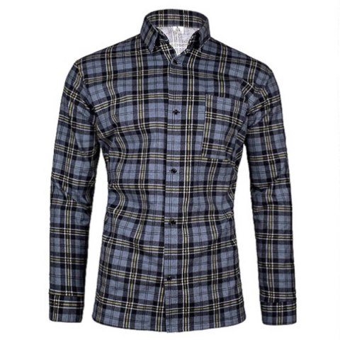 KOSZULA FLANELOWA KRATA SZARA ROZM. XL