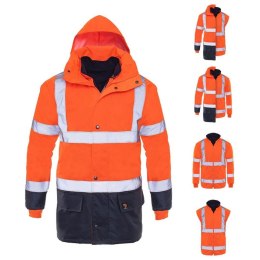 PROLUMO 5IN1 KURTKA OCIEPLANA POMARAŃCZOWA HVP ROZM. L