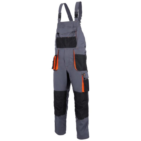 SPODNIE OGRODNICZKI PROMAN STRETCH 250 SZARY POMARAŃCZOWY ROZM. 48