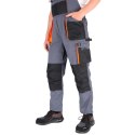 SPODNIE OGRODNICZKI PROMAN STRETCH 250 SZARY POMARAŃCZOWY ROZM. 58