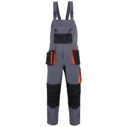 SPODNIE OGRODNICZKI PROMAN STRETCH 250 SZARY POMARAŃCZOWY ROZM. 60
