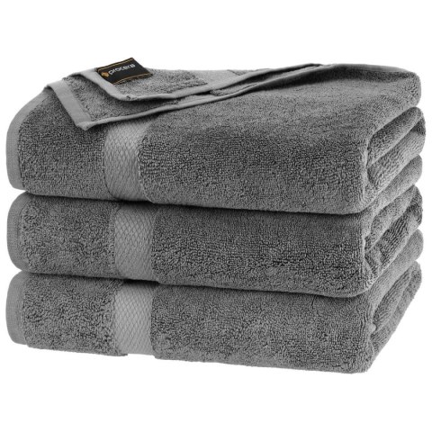 RĘCZNIK HORUS 50X100 650G. CIEMNOSZARY