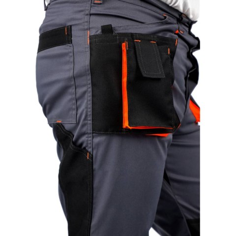 SPODNIE DO PASA PROMAN STRETCH 250 SZARY POMARAŃCZOWY