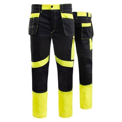 SPODNIE DO PASA PROMONTER 260 CZARNO ŻÓŁTE HV