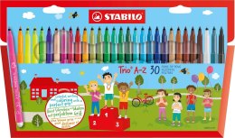 Flamastry TRIO A-Z etui kartonowe 30 szt. 378/1-30-01 STABILO