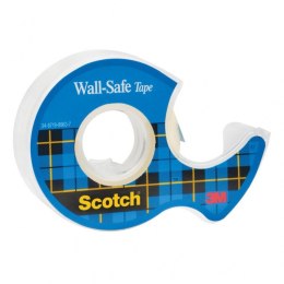 Taśma klejąca SCOTCH_ Wall-Safe, bezpieczna dla ścian, na podajniku, 19mm, 16,5m, transparentna