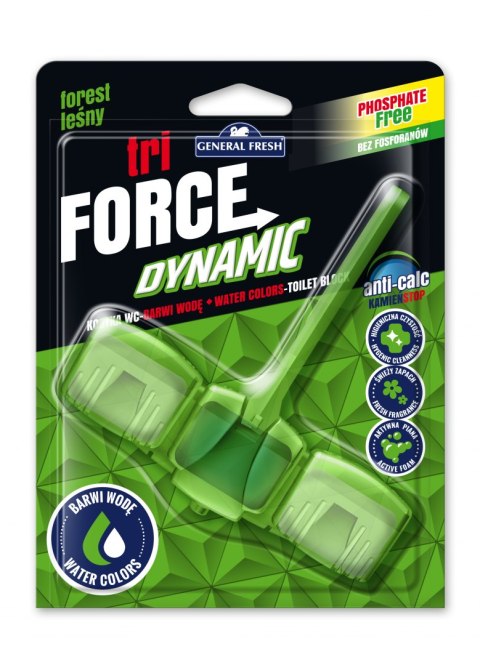 Zawieszka do WC TRI FORCE barwiąca 54g las GENERAL FRESH Zawieszka do WC TRI FORCE barwiąca 54g las GENERAL FRESH