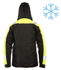 OCIEPLANY SOFTSHELL RIVAL - Czarny/seledyn 3XL.
