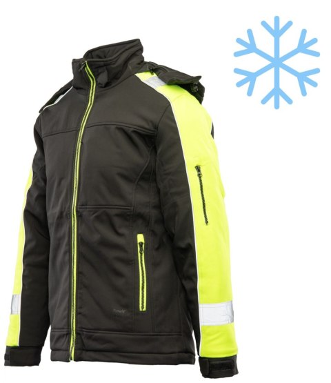 OCIEPLANY SOFTSHELL RIVAL - Czarny/seledyn S