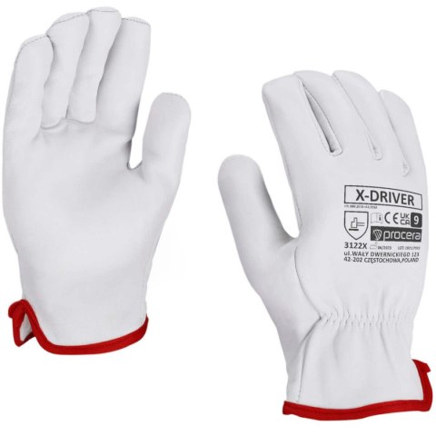 RĘKAWICE CAŁOSKÓRZANE X-DRIVER ROZM. 9