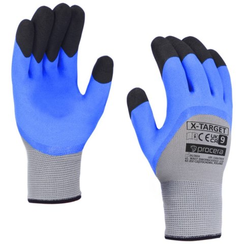 RĘKAWICE OCHRONNE POWLEKANE LATEKSEM X-TARGET ROZM. 7
