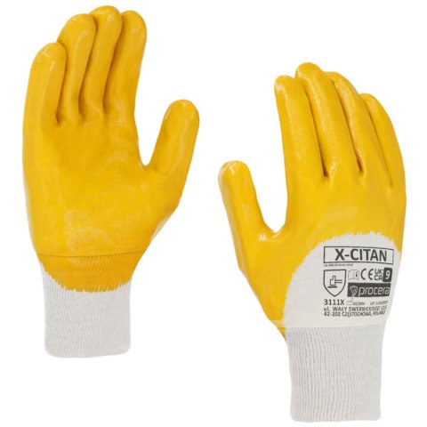 RĘKAWICE OCHRONNE POWLEKANE NITRYLEM X-CITAN ROZM. 10
