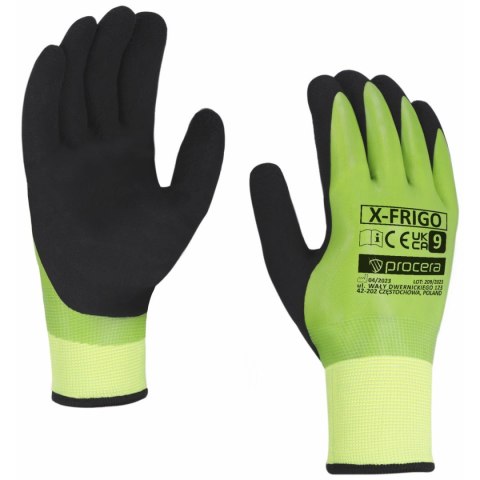 RĘKAWICE OCIEPLANE POWLEKANE PODWÓJNIE PIANKĄ LATEKSOWĄ I GŁADKIM LATEKSEM X-FRIGO