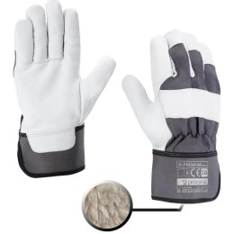 RĘKAWICE OCIEPLANE WZMOCNIONE KOZIĄ SKÓRĄ X-PREMIUM WINTER ROZM. 10