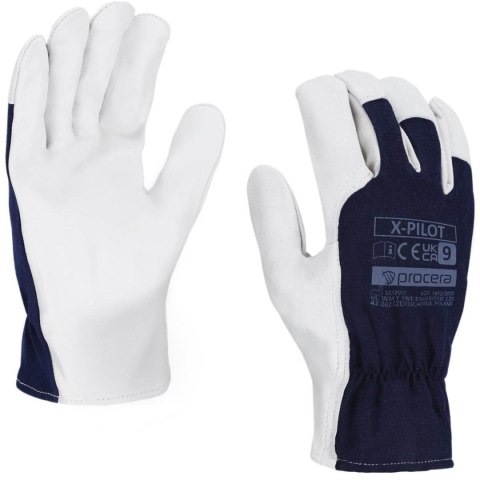 RĘKAWICE WZMOCNIONE KOZIĄ SKÓRĄ X-PILOT ROZM. 10
