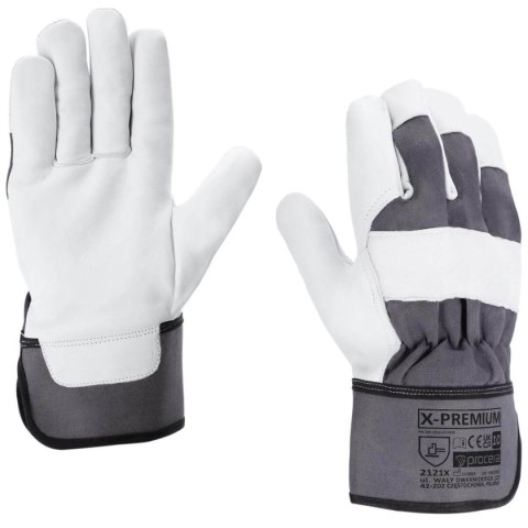 RĘKAWICE WZMOCNIONE KOZIĄ SKÓRĄ X-PREMIUM ROZM. 10