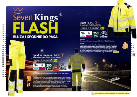 SPODNIE DO PASA FLASH OSTRZEGAWCZE POMARAŃCZ SKF006 KAT II - Reflective orange (RO) 50