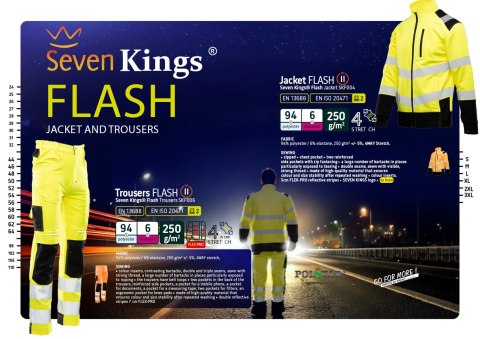 SPODNIE DO PASA FLASH OSTRZEGAWCZE POMARAŃCZ SKF006 KAT II - Reflective orange (RO) 52