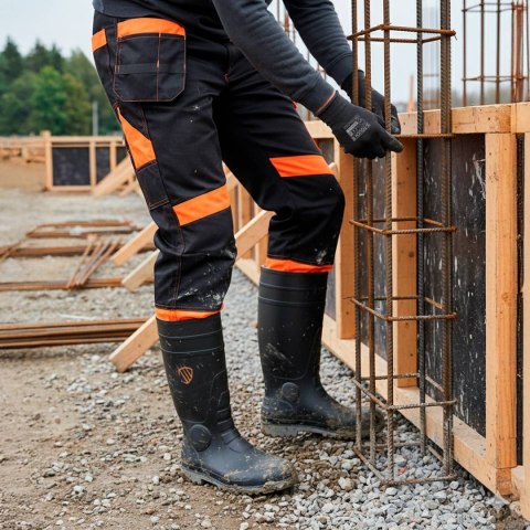 RĘKAWICE OCHRONNE POWLEKANE PU X-TOUCH BLACK