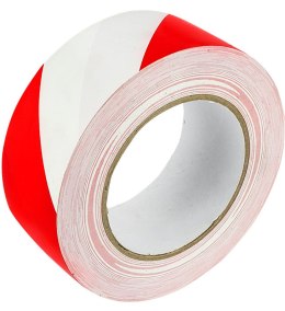Taśma ostrzegawcza samoprzylepna biało-czerwona GRAND 48mm 50m SOLVENT/kauczuk naturalny 130-1961