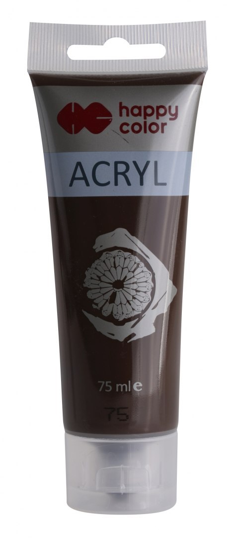 Farba akrylowa 75ml, ciemnobrązowy, Happy Color HA 7370 0075-75 Farba akrylowa 75ml, ciemnobrązowy, Happy Color HA 7370 0075-75