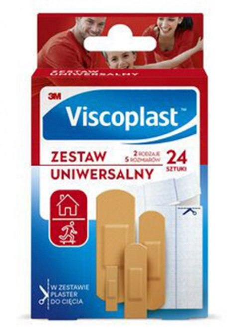 Zestaw plastrów VISCOPLAST, 24szt., 2rodzaje/5rozmiarów mix kolor UNIWERSALNE 4054596798328 Zestaw plastrów VISCOPLAST, 24szt., 2rodzaje/5rozmiarów mix kolor UNIWERSALNE 4054596798328