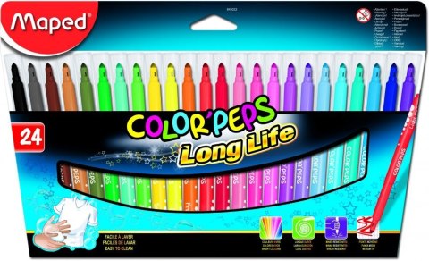 Flamastry trójkątne 24kolorów COLORPEPS 845022 MAPED Flamastry trójkątne 24kolorów COLORPEPS 845022 MAPED