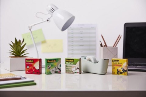 Taśma biurowa ekologiczna SCOTCH Magic (9-1920D), matowa, z dyspenserem, 19mm, 20m, 3M-70005280956