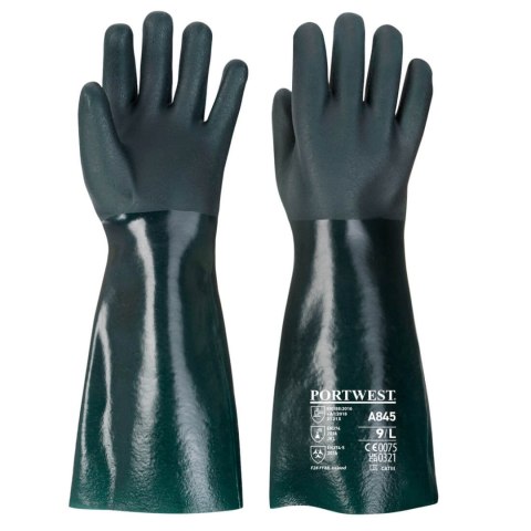 Rękawica pokryta podwójną warstwą PCV 45 cm