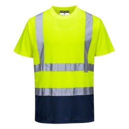 T-shirt ostrzegawczy dwukolorowy