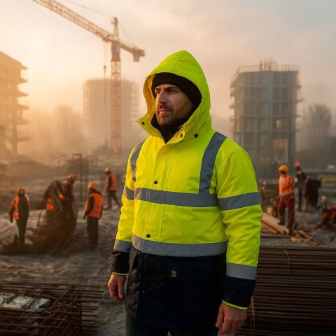 PROLUMO 5IN1 KURTKA OCIEPLANA ŻÓŁTA HV