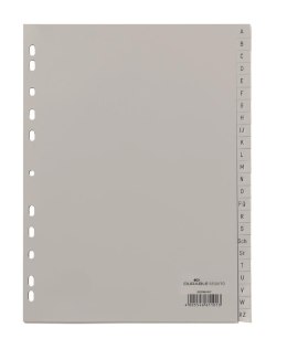 Przekładki PP A4 szare, nadr. indeks, A-Z, 24 części Szary 650810 DURABLE SALE