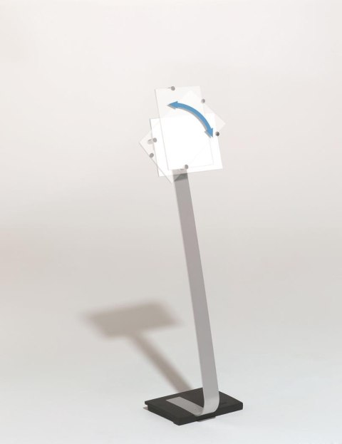 CRYSTAL SIGN stand A4 tablica informacyjna A4 Srebrny 481823 DURABLE