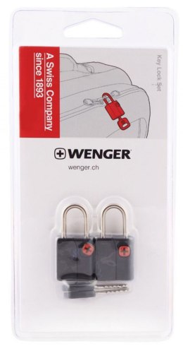 Kłódka do walizek WENGER, 2szt., blister, czarny, WE604567