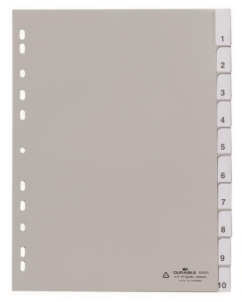 Przekładki A4-10 indeksów PP 644110