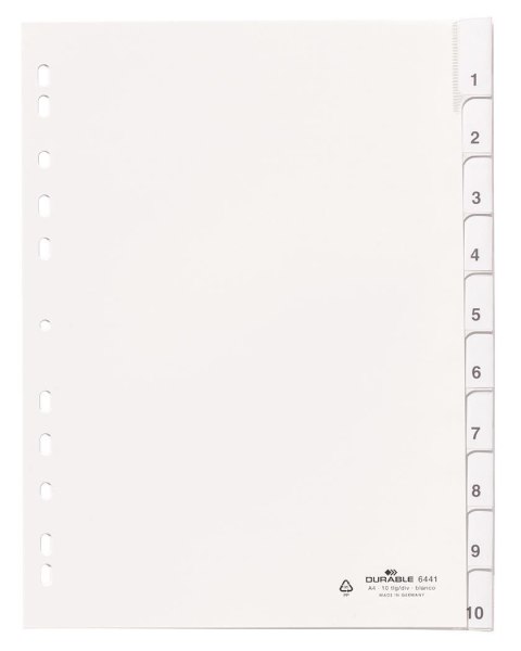 Przekładki PP A4/10 indeksów 644102