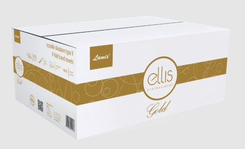 Ręczniki składane V PROFESSIONAL GOLD białe/wzór biały 2500 składek celuloza ELLIS (ZZ) 2578