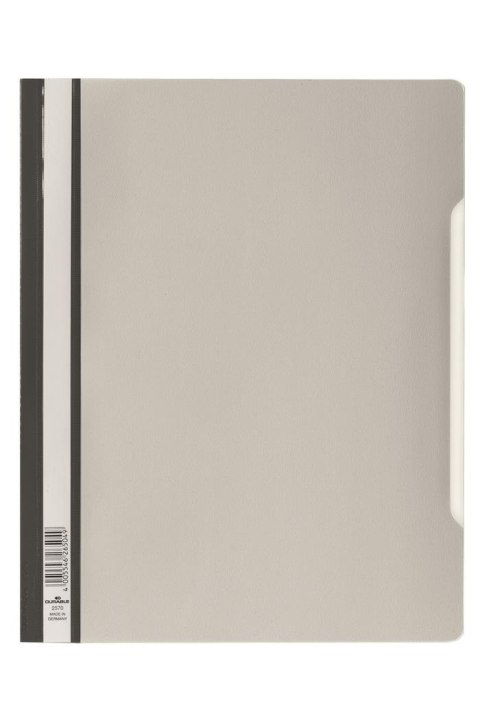 Skoroszyt A4 z przezroczystą okładką standard owy z PVC Szary 257010 DURABLE