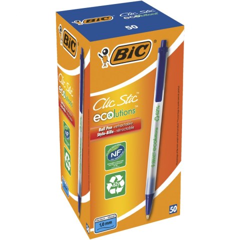 Długopis BIC Ecolutions Clic Stic niebieski, 8806891 Długopis BIC Ecolutions Clic Stic niebieski, 8806891